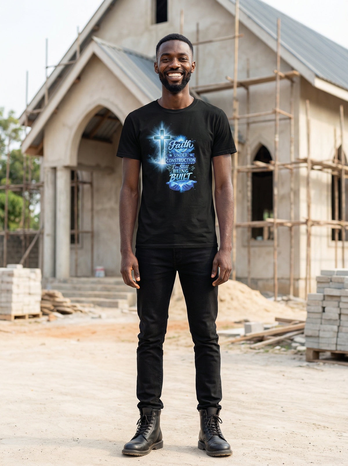 Faith Under Construction short sleeve t-shirt