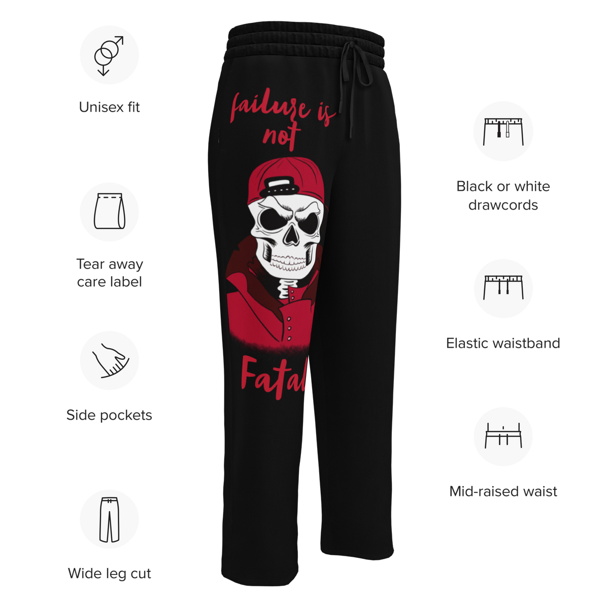 Wide-leg Polyester Sweatpants