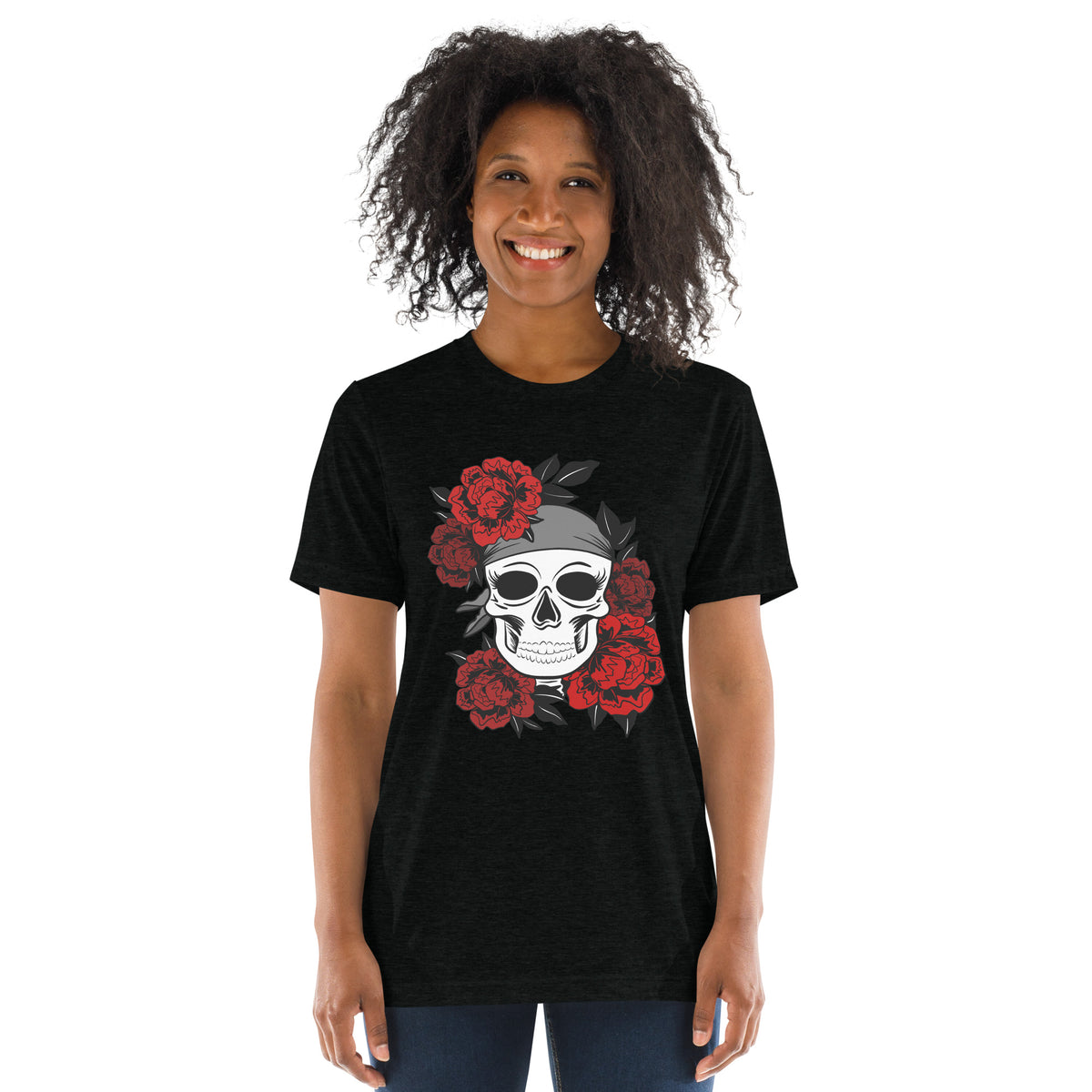 Red Rose Beauty Skull