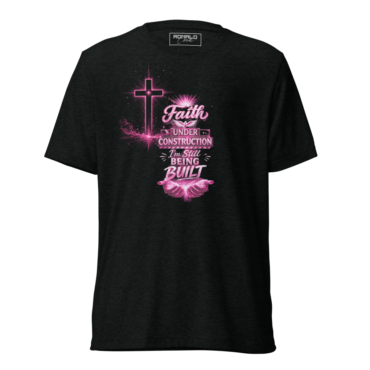 Pink Faith Under Construction Christian Short Sleeve T-shirt